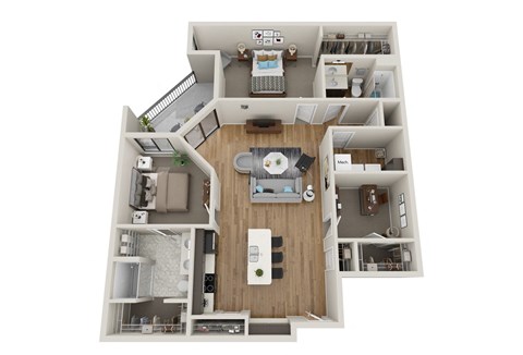 D Floor Plan at EagleRidge Plaza Residences, Fargo